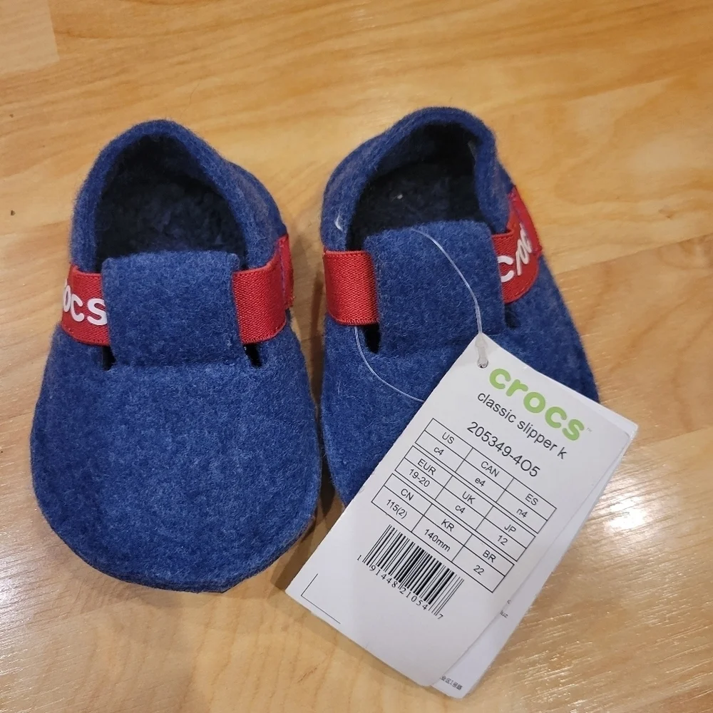 Crocs Classic Kids Slipper Blue Baby Size 4